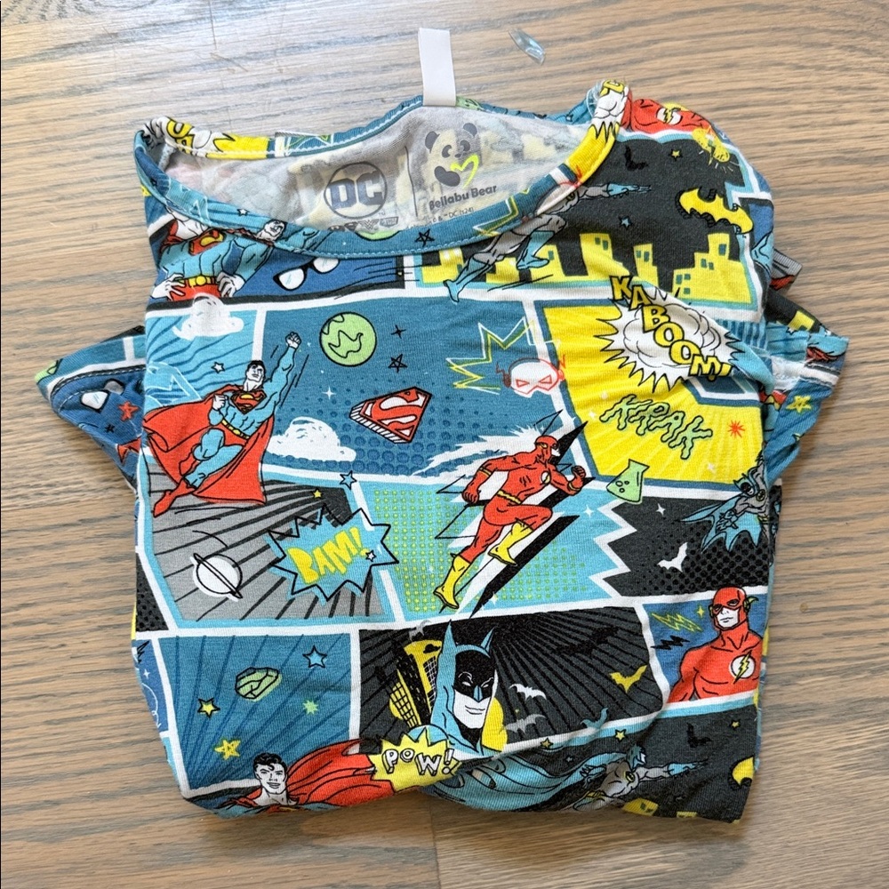 Bellamy Bear DC Comics Superhero Kids Pajama Set - Blue and Red long sleeve/pant